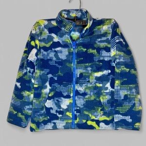 Eddie Bauer Kids Blue and Yellow Fleece Jacket Sz 5/6